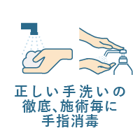 入店時の手指消毒